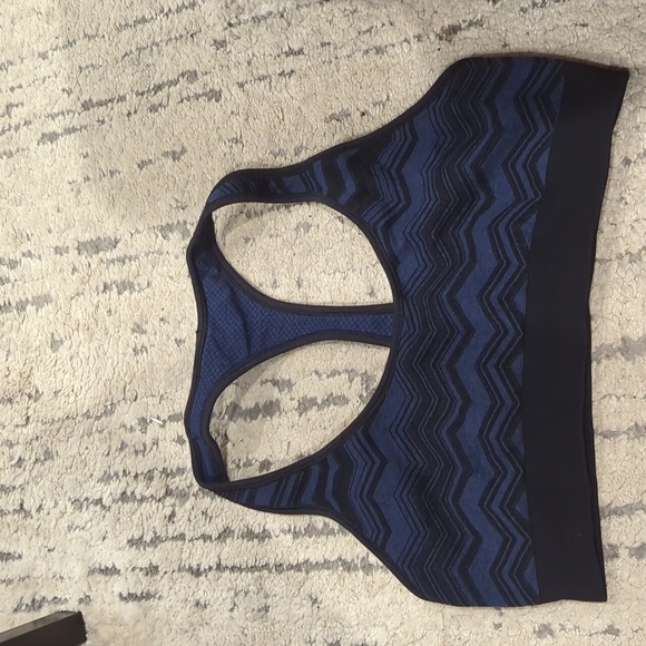 Lululemon Ebb & Flow Racerback Bra Reversible Heathered Deep Navy - Picture 4 of 10